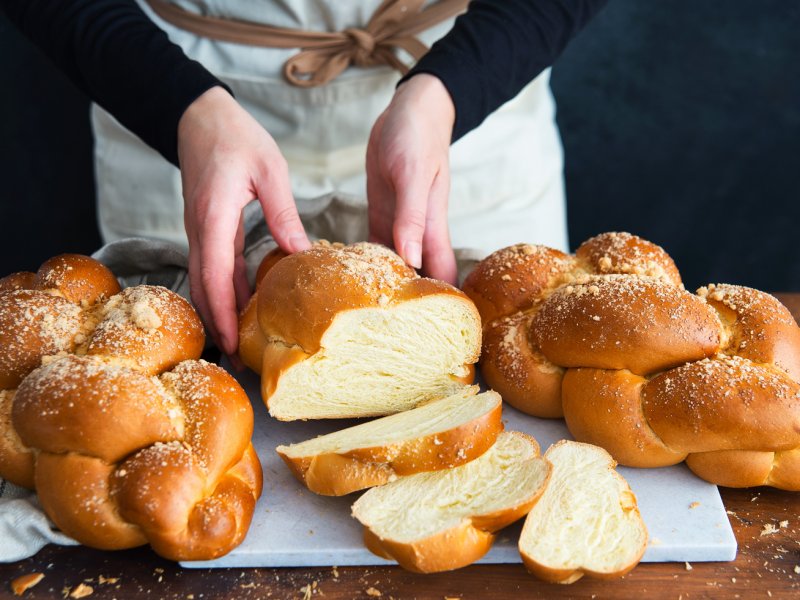 Plaited Challah sweet bread