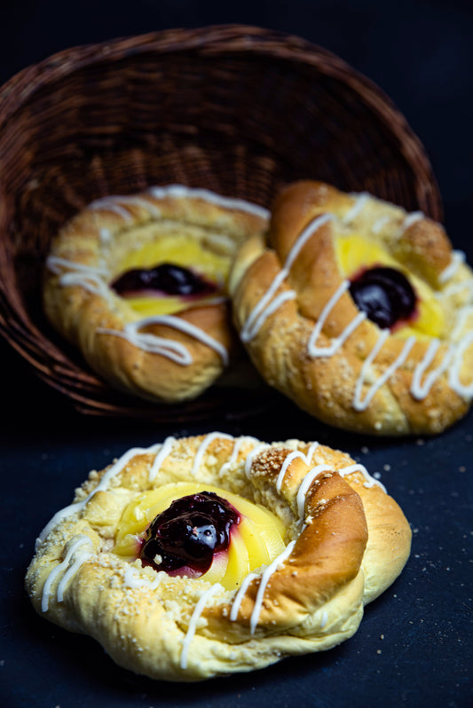 Custard & Cherry Sweet Roll