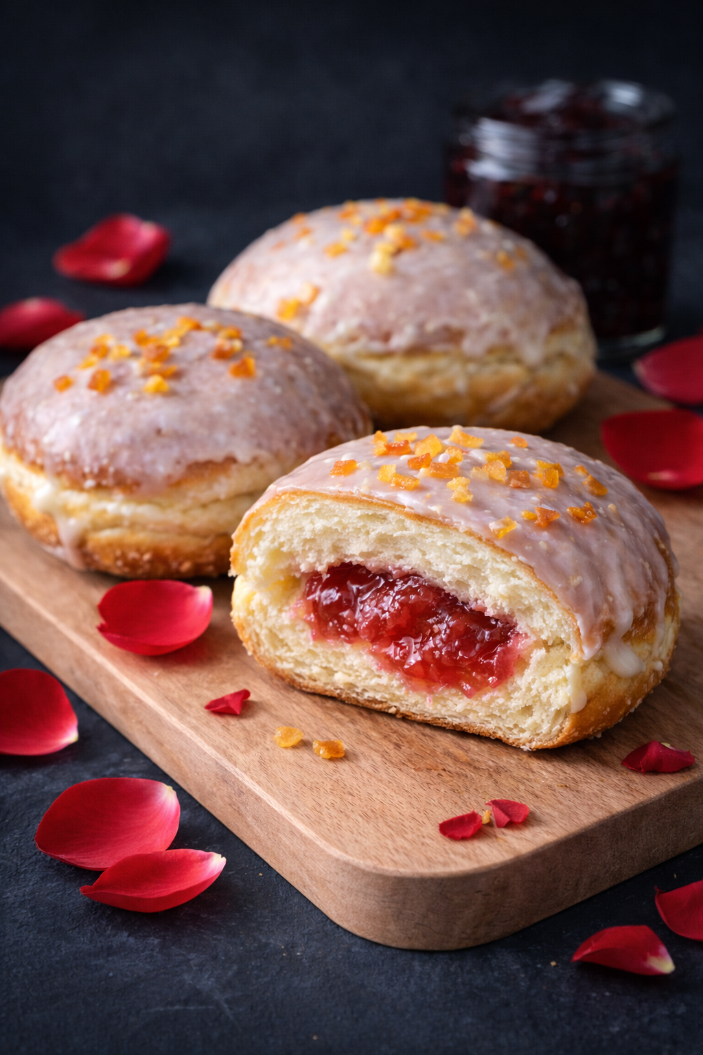 Rose Petal Jam Doughnut